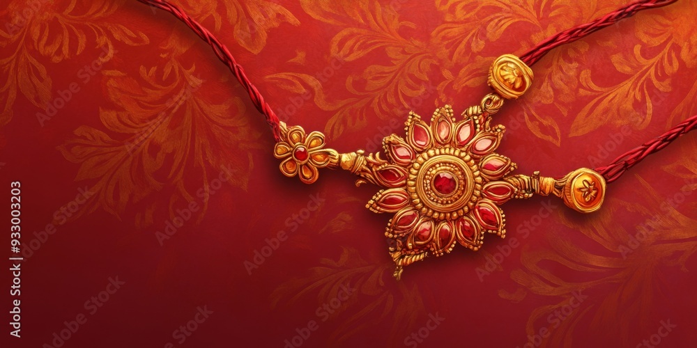 Elegant Raksha Bandhan Illustration: Abstract Rakhi Design for 2025 ...