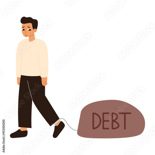 Financial Struggle Character 1 Men Have Debts 1