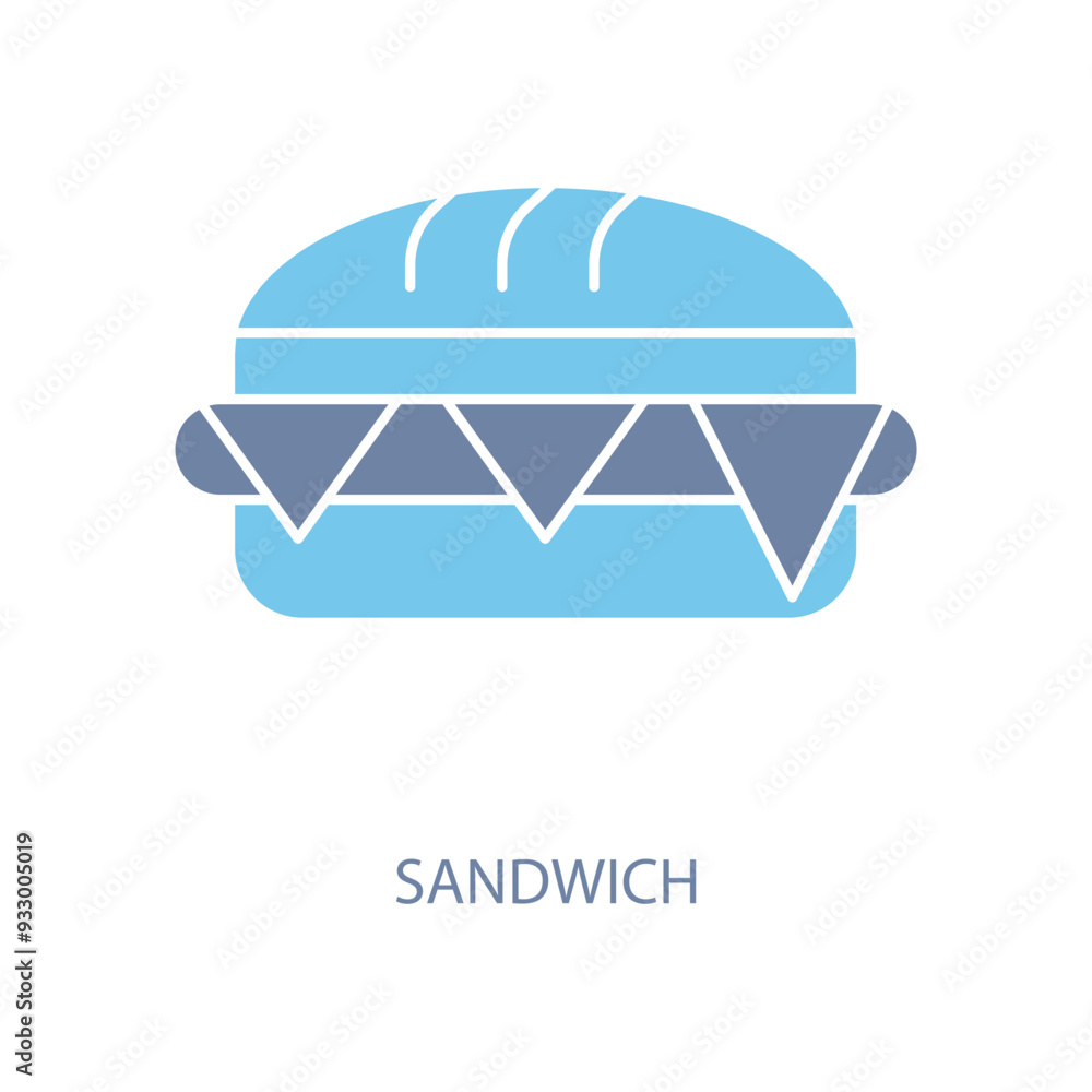 sandwich concept line icon. Simple element illustration. sandwich concept outline symbol design. sandwich concept line icon. Simple element illustration. sandwich concept outline symbol design.