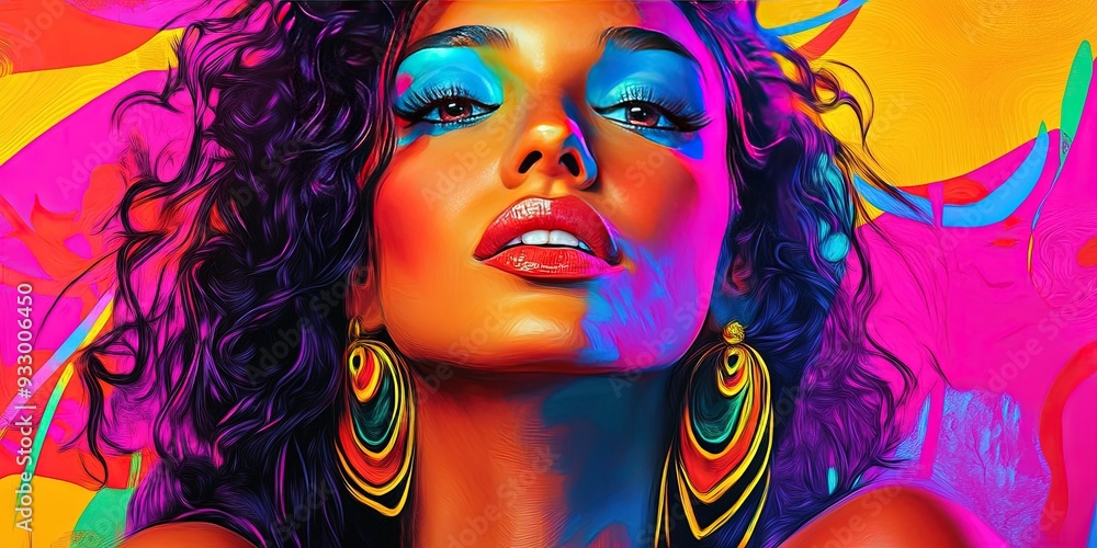 Obraz premium vivid colours, beautiful indian woman