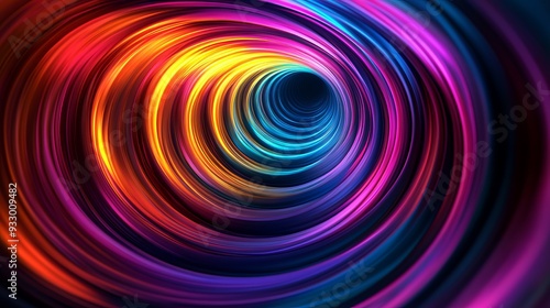 Vibrant swirling patterns in a mesmerizing tunnel of colors