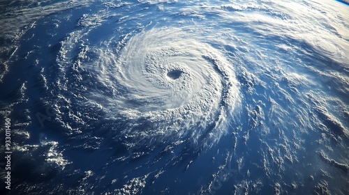 A satellite image of Tropical Cyclone Pam (17P) swirling in the South Pacific Ocean. photo