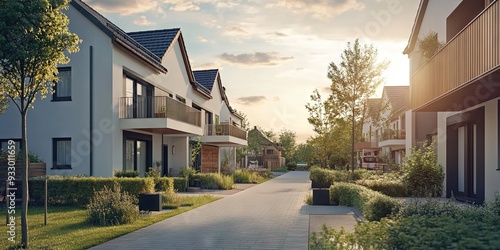 modern residential area, 