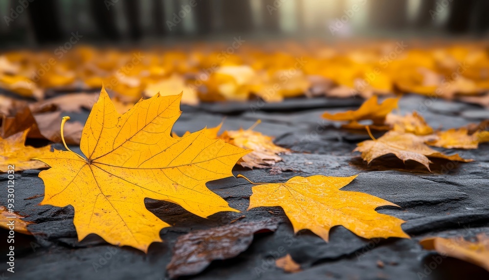 Autumn background with colorful leaves and sun rays Autumn background with colorful leaves and sun rays