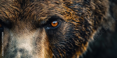Wallpaper Mural close up single bear eye, front on angle  Torontodigital.ca