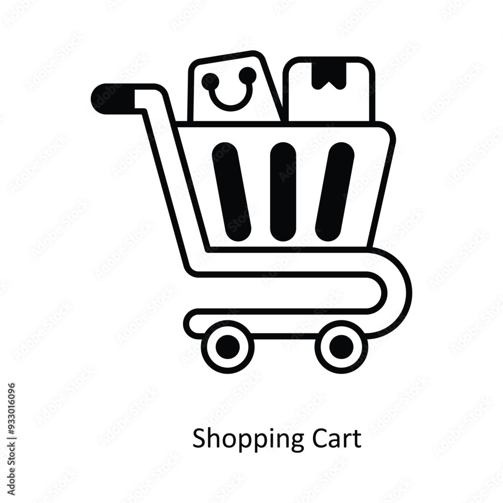 Shopping Cart vector filled outline Icon Design illustration. Smart Home and Technology Symbol on White background EPS 10 File Shopping Cart vector filled outline Icon Design illustration. Smart Home and Technology Symbol on White background EPS 10 File