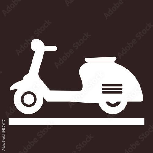 scooter motobike icon design