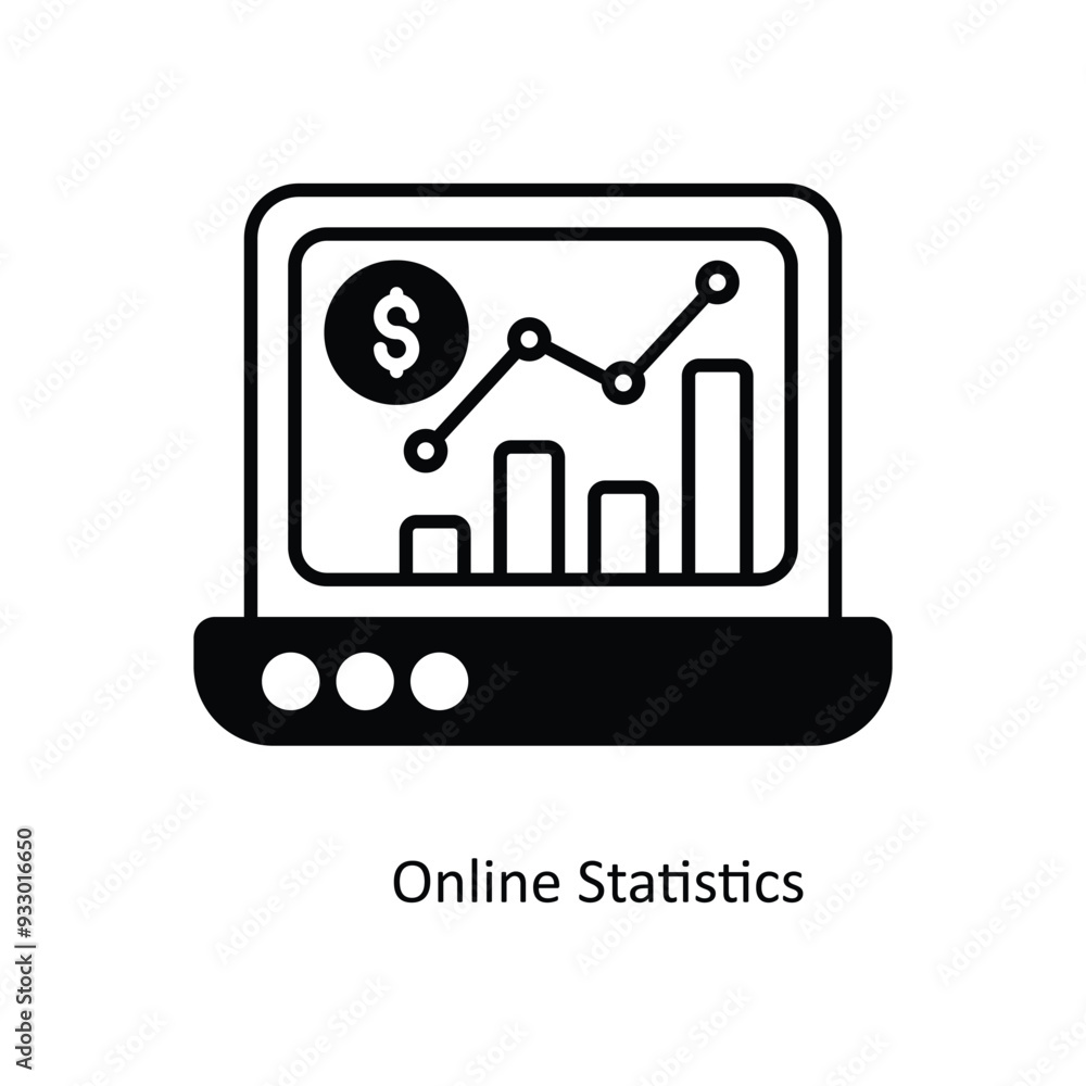 Online Statistics vector filled outline Icon Design illustration. Smart Home and Technology Symbol on White background EPS 10 File Online Statistics vector filled outline Icon Design illustration. Smart Home and Technology Symbol on White background EPS 10 File