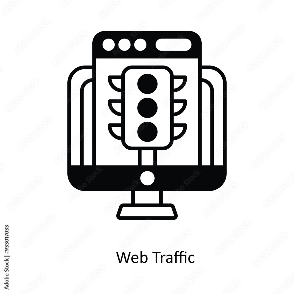 Web Traffic vector filled outline Icon Design illustration. Smart Home and Technology Symbol on White background EPS 10 File Web Traffic vector filled outline Icon Design illustration. Smart Home and Technology Symbol on White background EPS 10 File