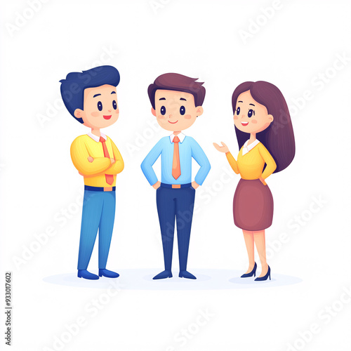 Engaging Business Team Discussing Ideas in a Professional Setting