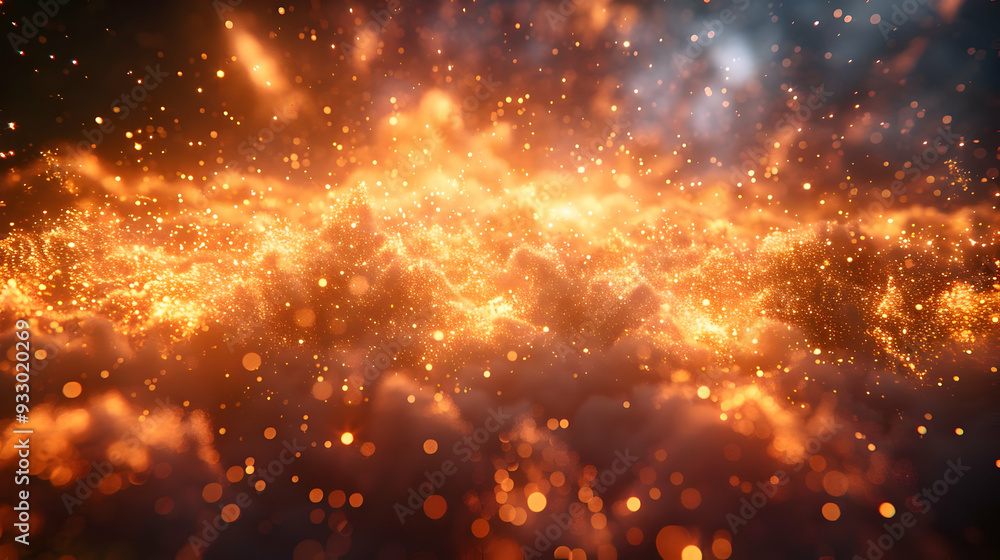 Abstract Gold Bokeh Background 3D Illustration Abstract Gold Bokeh Background 3D Illustration