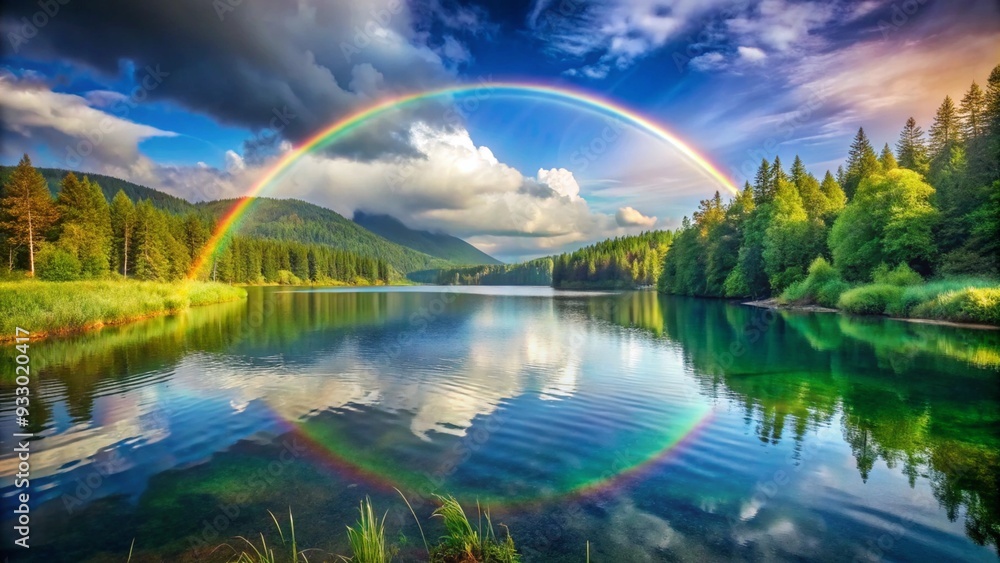Earth, floating in soft light and supported by invisible hands of light, sparkles in green and blue hues. Surrounded by a rainbow halo symbolizing hope and prosperity, with drifting clouds and shimmer Earth, floating in soft light and supported by invisible hands of light, sparkles in green and blue hues. Surrounded by a rainbow halo symbolizing hope and prosperity, with drifting clouds and shimmer