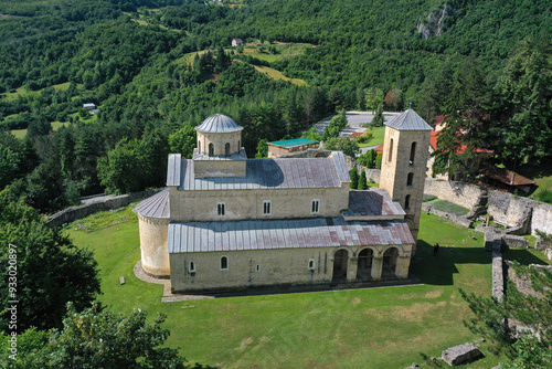 Old medieval Serbian Christian Orthodox monastery Sopocani