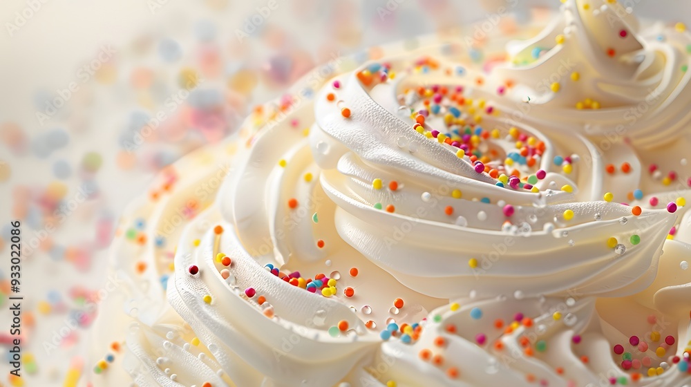 Cake frosting texture background vector with sprinkles on top. Cake frosting texture background vector with sprinkles on top.