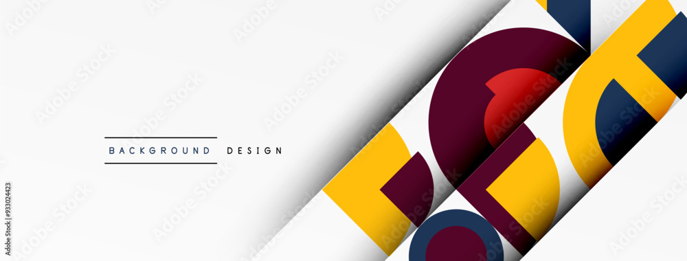Geometric design abstract background - circles squares Geometric design abstract background - circles squares