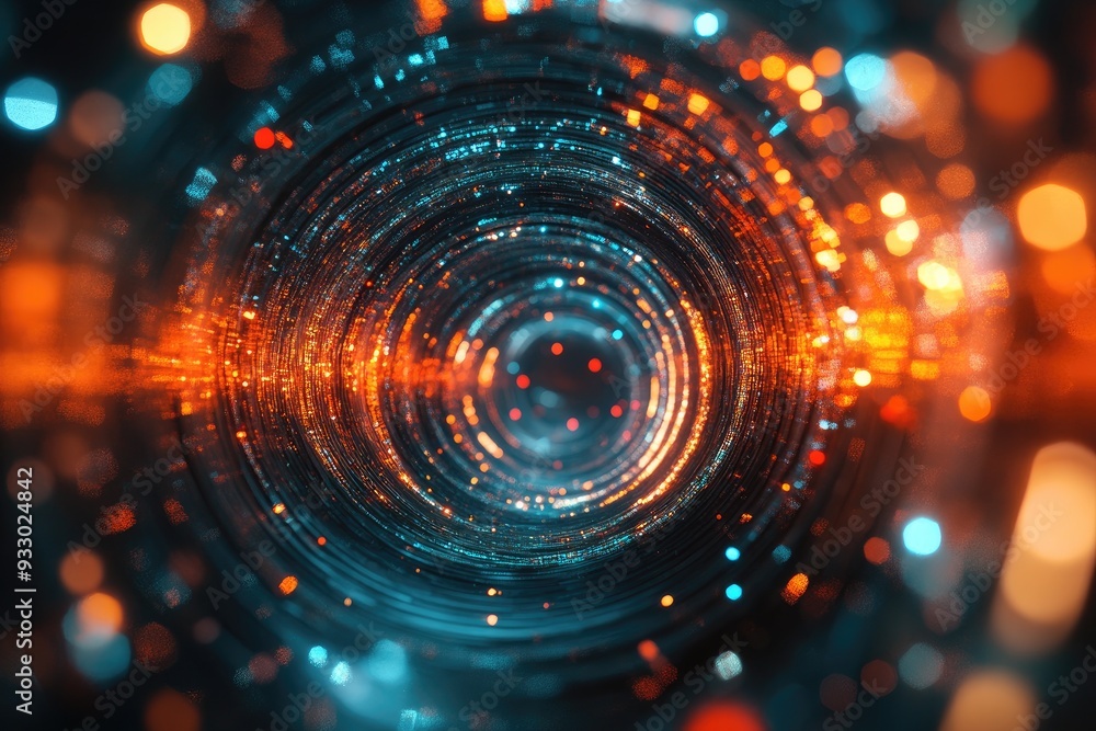 Abstract blue and orange lights. Perfect for futuristic, technology, or data-related projects. Abstract blue and orange lights. Perfect for futuristic, technology, or data-related projects.