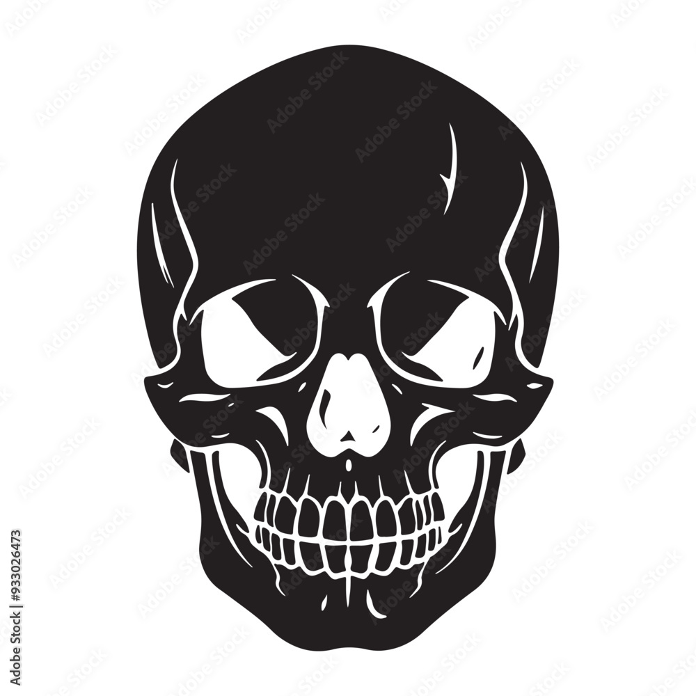 Fototapeta premium Iconic Skull Shadow Illustration
