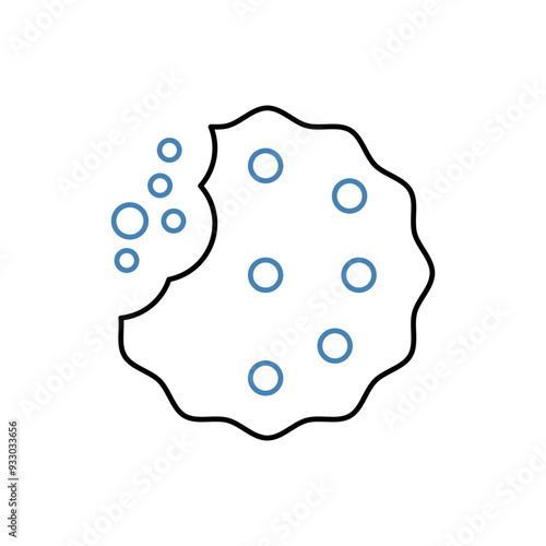 cookie concept line icon. Simple element illustration. cookie concept outline symbol design.