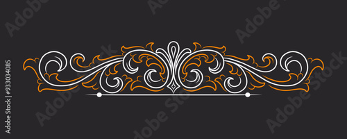 Vector frame ornament for wedding