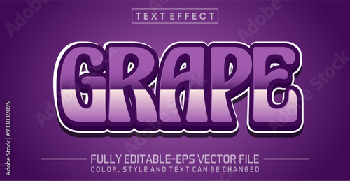 Grape font Text effect editable
