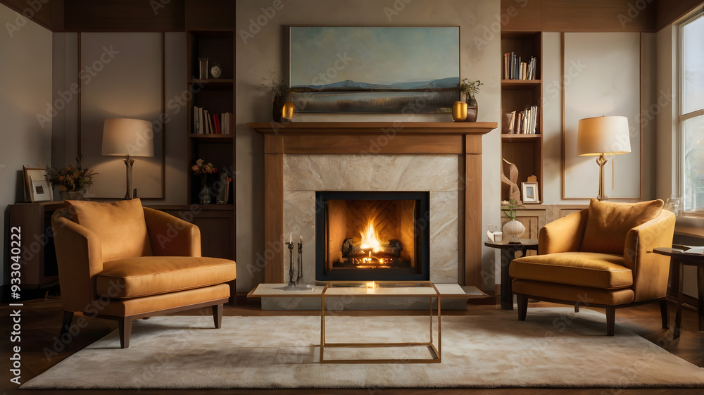 fireplace in the living, ai generated fireplace in the living, ai generated