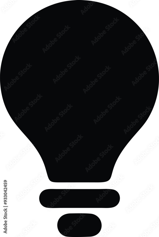 a black light bulb icon on a white background a black light bulb icon on a white background