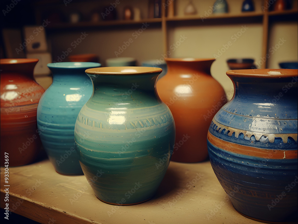 vases on a table vases on a table