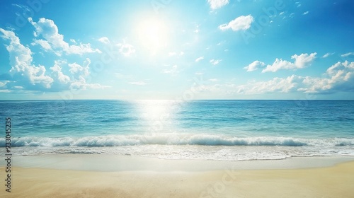 Wallpaper Mural Serene Beach Scene with Azure Sky Torontodigital.ca