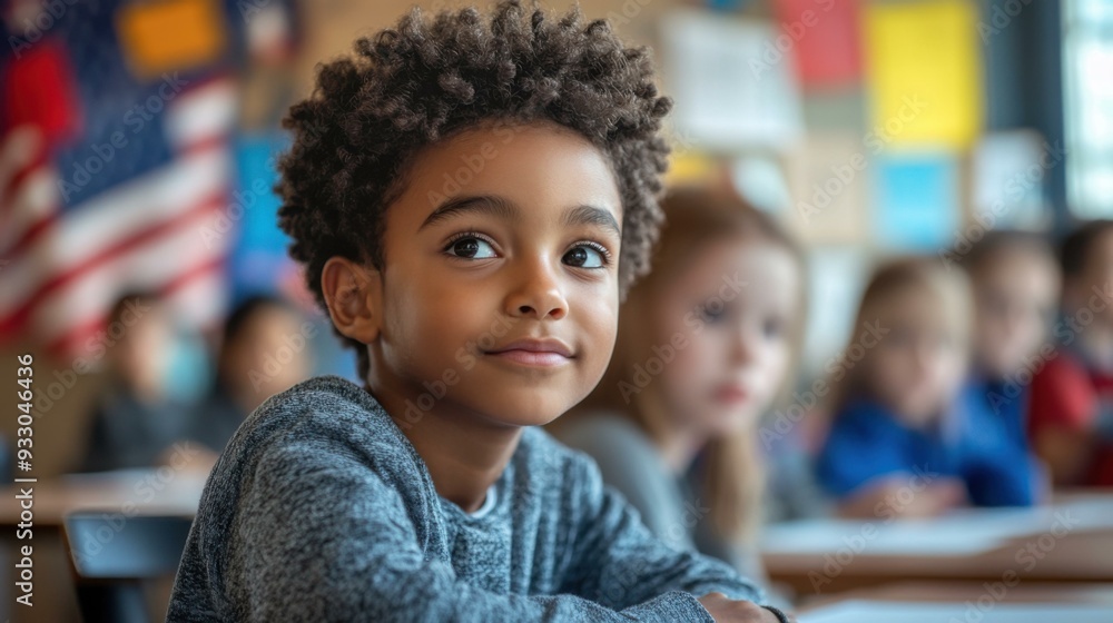 Focused Curiosity: A Boy's Thoughtful Moment in the Classroom Focused Curiosity: A Boy's Thoughtful Moment in the Classroom