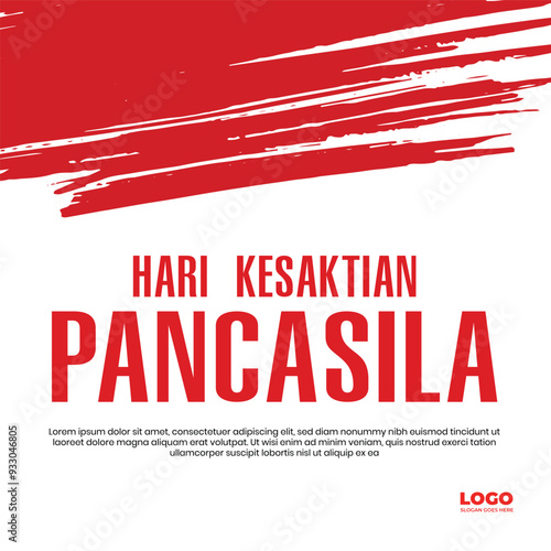 Realistic pancasila day flat design