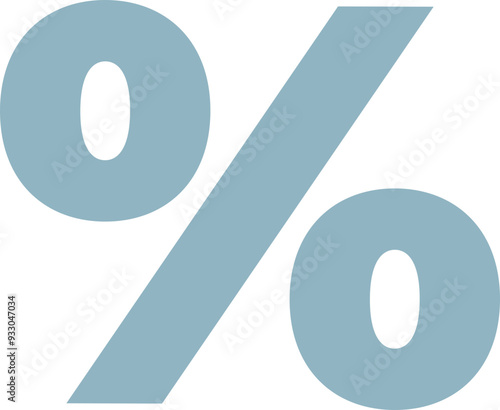 A light blue percent sign symbol, representing discounts, financial rates, or statistics.