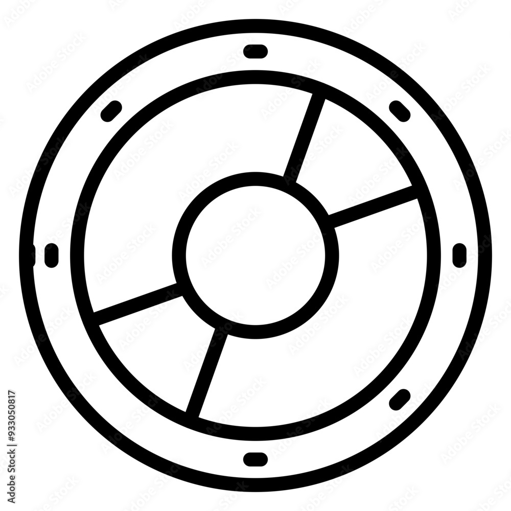 Fototapeta premium Viking Shield Icon Style