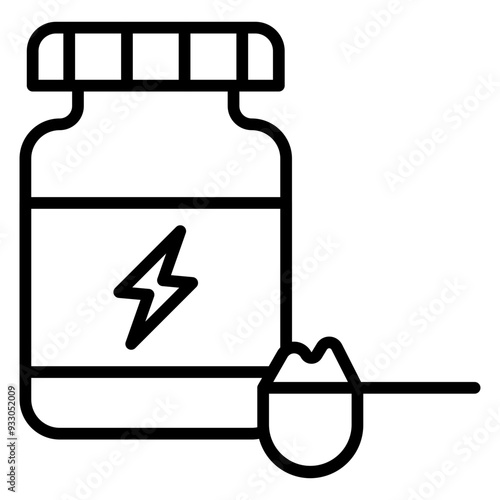 Protein Powder Icon Style