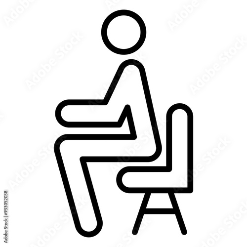Sit Up Icon Style
