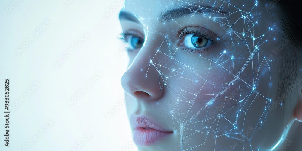 Advanced AI Facial Recognition Technology, Aritificial Intelligence, Ai Scanning Advanced AI Facial Recognition Technology, Aritificial Intelligence, Ai Scanning