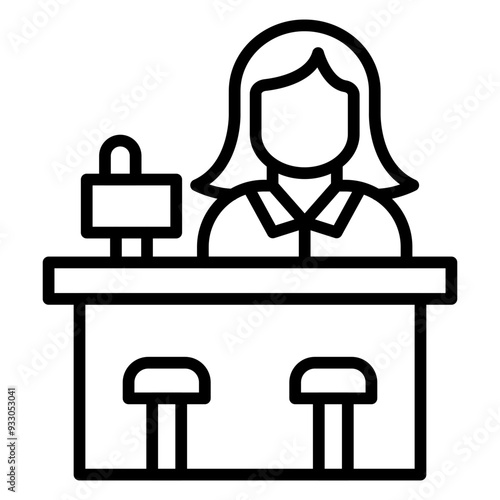 Bar Cashier Icon Style