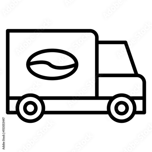 Coffee Truck Icon Style