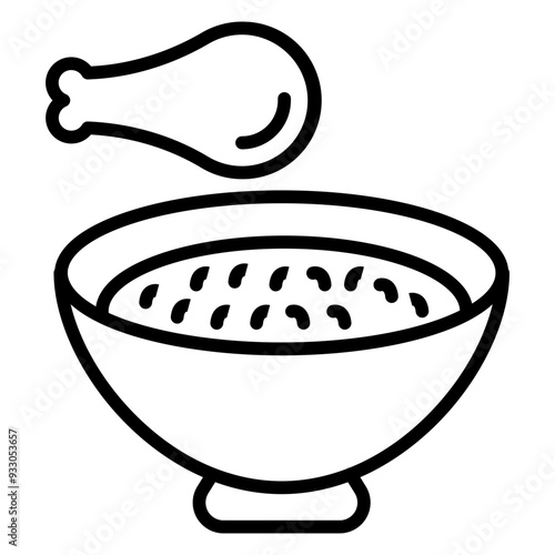 Chicken Rice Icon Style
