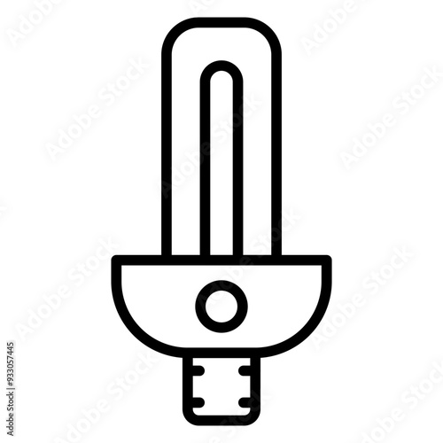 Fluorescent Lamp Icon Style