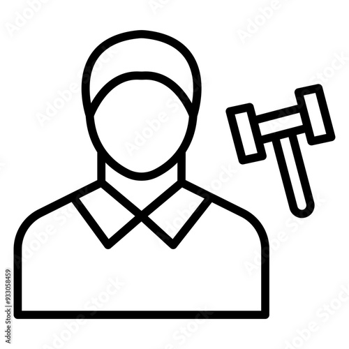 Judge Male Icon Style