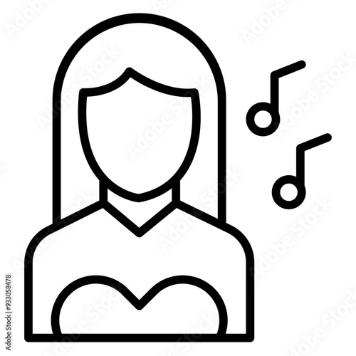 Musician Female Icon Style