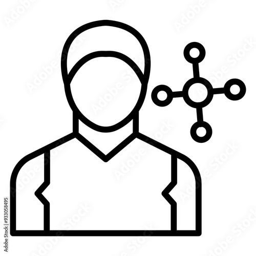 Network Specialist Male Icon Style