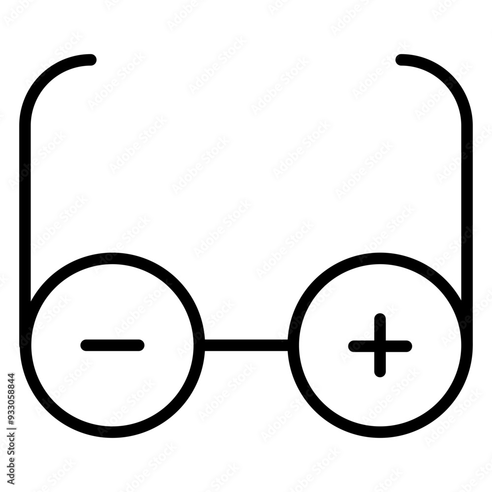 Glasses Prescription Icon Style