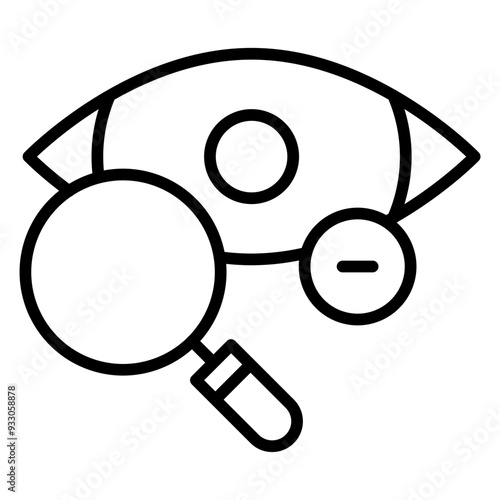 Manual Eye Examination Icon Style