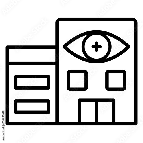 Optometry Clinic Icon Style