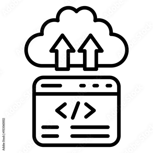 Cloud Deployment Icon Style