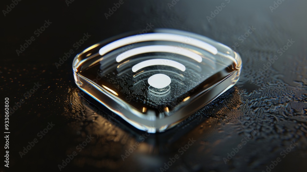 high tech trendy, modern, futuristic, glossy wi fi sign(symbol, icon) on dark background high tech trendy, modern, futuristic, glossy wi fi sign(symbol, icon) on dark background