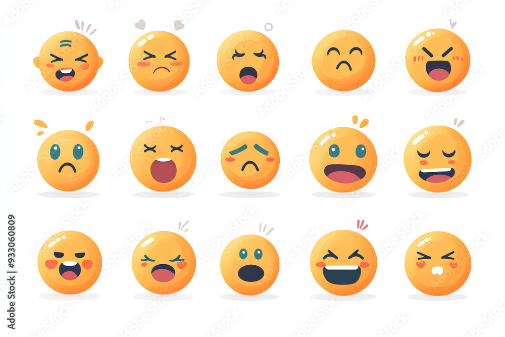 emoticon emoji vector character, Vector Emoji Set with Different Reactions for Social Networks Isolated on White Background, Modern Emoticons Collection in Flat Style Design emoticon emoji vector character, Vector Emoji Set with Different Reactions for Social Networks Isolated on White Background, Modern Emoticons Collection in Flat Style Design