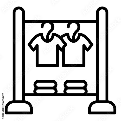 Clothing Rack Icon Style
