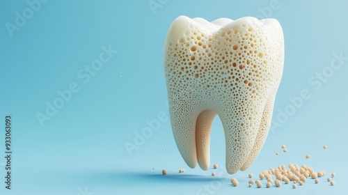 Highly Detailed of a Tooth Showcasing its Internal Structures and Dental Anatomy photo